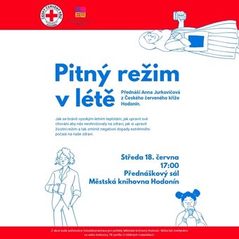 Jak se bránit vysokým letním teplotám, jak upravit své chování, aby nás neohrožovaly na zdraví, jak
si upravit životní režim a tak zmírnit negativní dopady extrémního počasí na naše zdraví. Přednáší Anna Jurkovičová z Českého červeného kříže Hodonín.